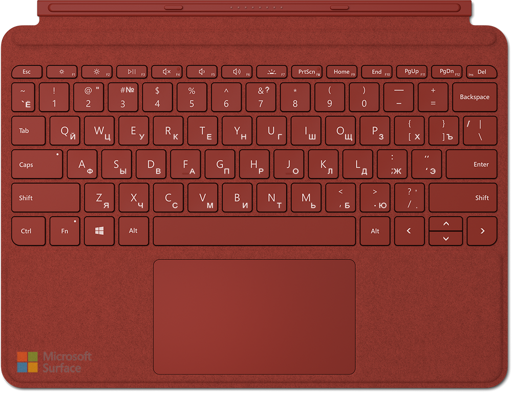 Surface Go Signature Type Cover Poppy Red